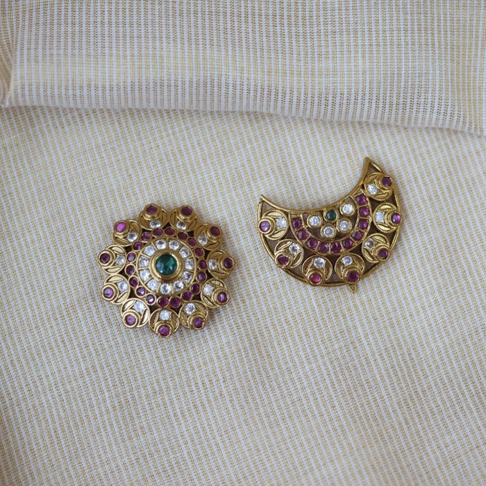 Antique ruby White stone sun and moon hair accessories HA0822
