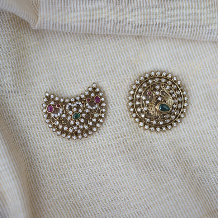 Antique White stone sun and moon hair accessories HA975