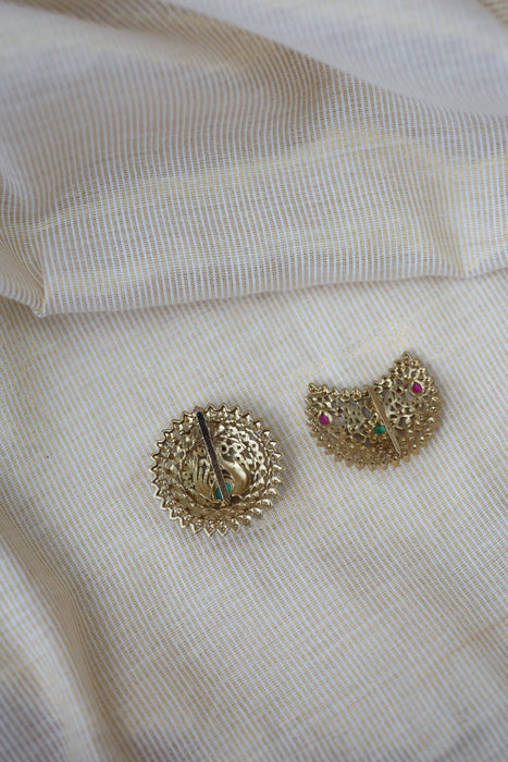 Antique White stone sun and moon hair accessories HA975