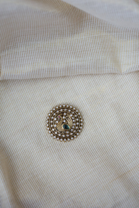 Antique White stone sun and moon hair accessories HA975