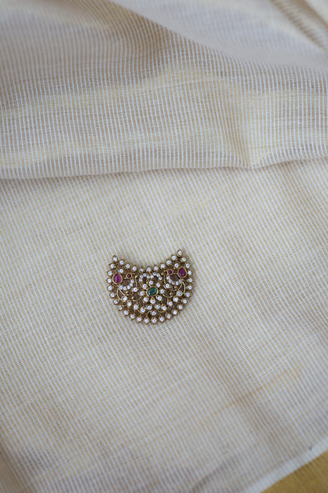 Antique White stone sun and moon hair accessories HA975