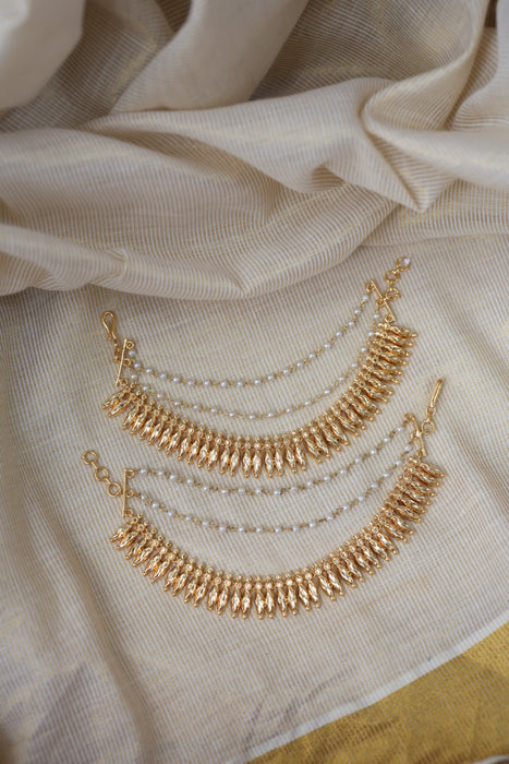 Heritage gold plated mattal hair accessories HM0105