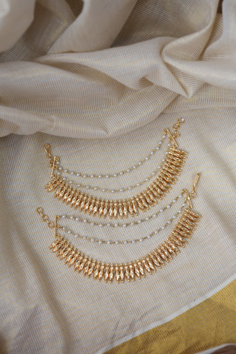 Heritage gold plated mattal hair accessories HM0105