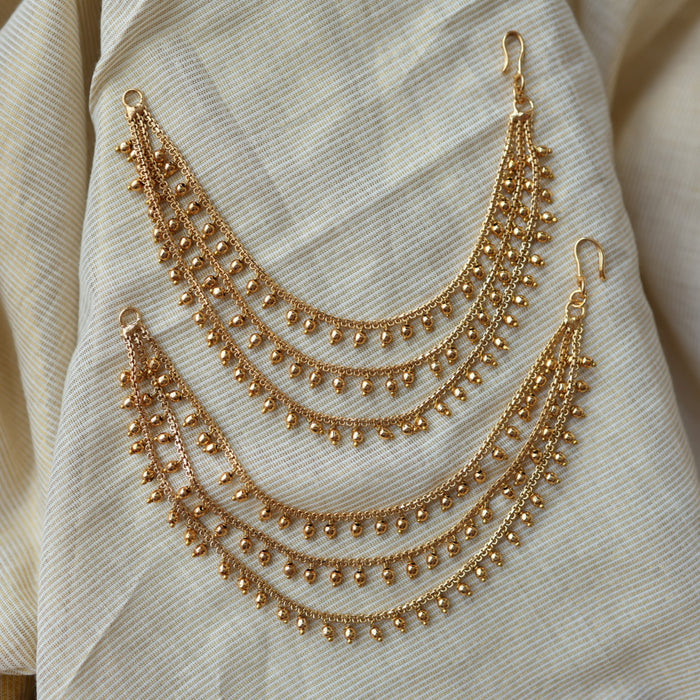 Heritage 2 layer gold plated mattal ear accessories HM022