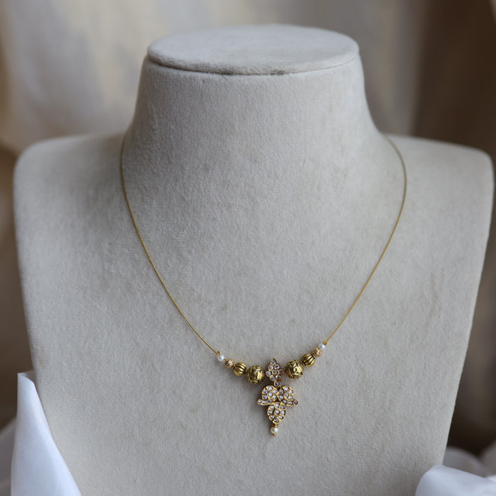 Antique mango design invisible short necklace IN2013