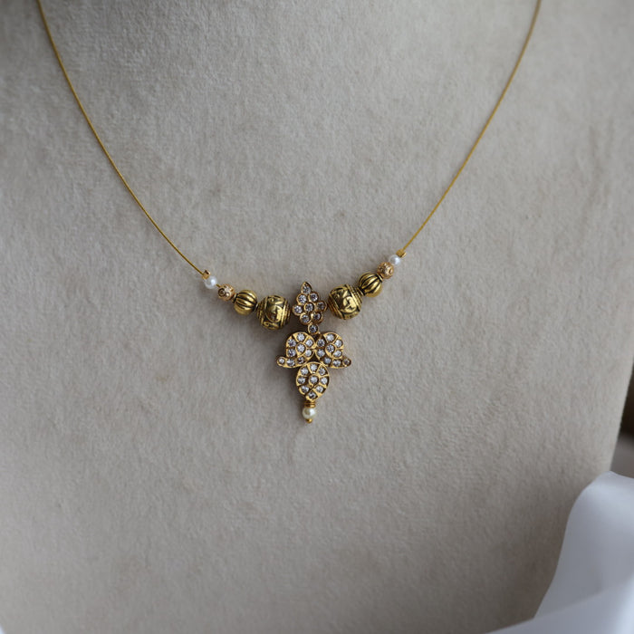 Antique mango design invisible short necklace IN2013