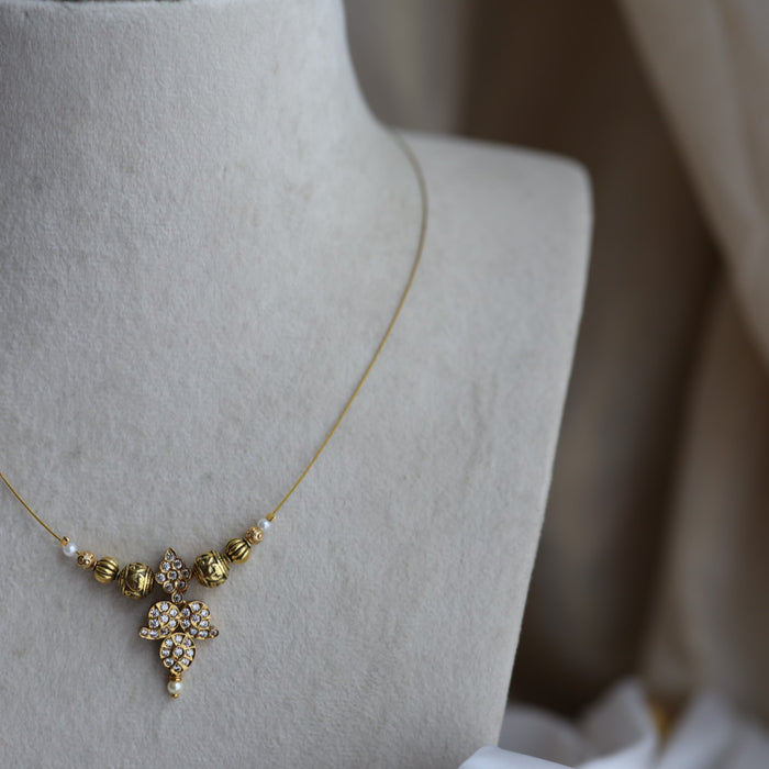 Antique mango design invisible short necklace IN2013