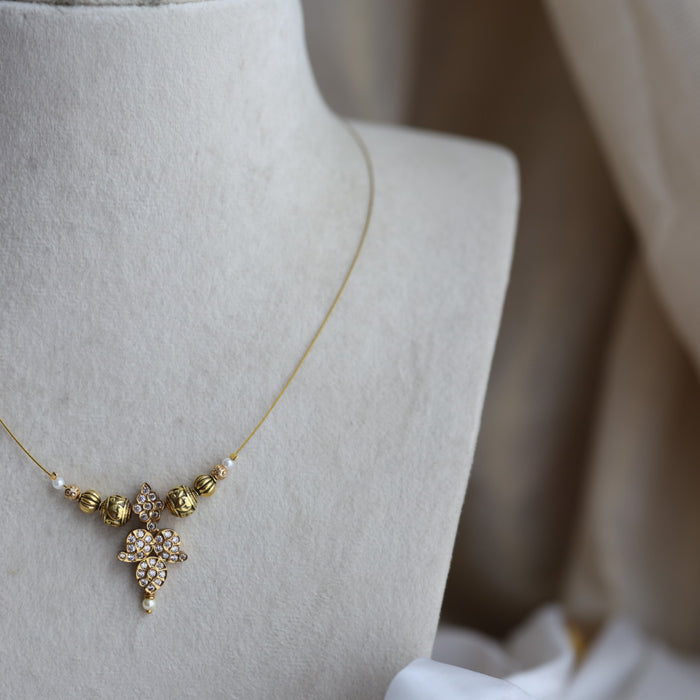 Antique mango design invisible short necklace IN2013