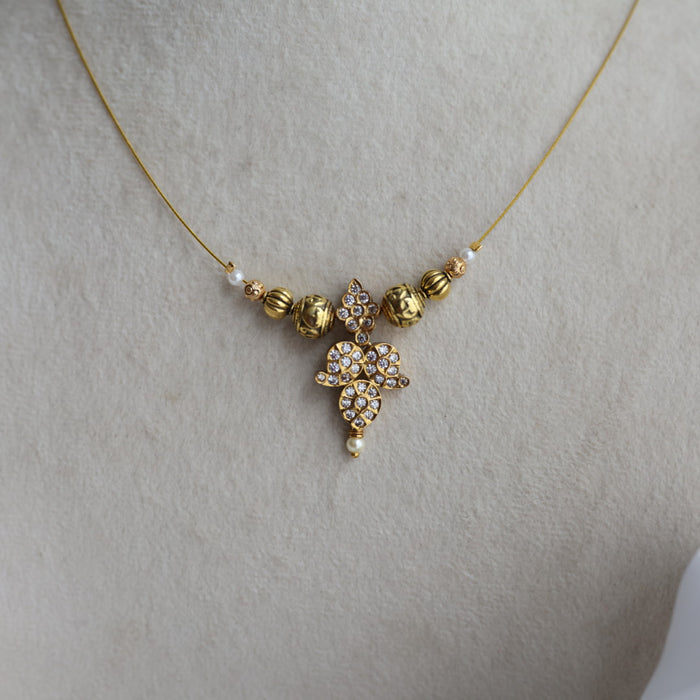 Antique mango design invisible short necklace IN2013