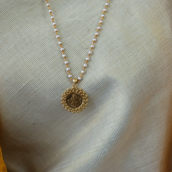 Heritage gold plated padakam long necklace HP0023