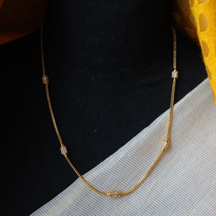 Heritage gold plated simple chain necklace HC5267