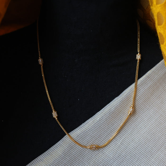 Heritage gold plated simple chain necklace HC5267