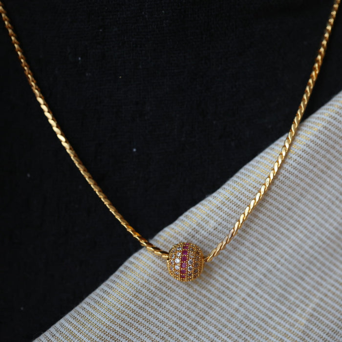 Heritage gold plated simple chain necklace HC5268