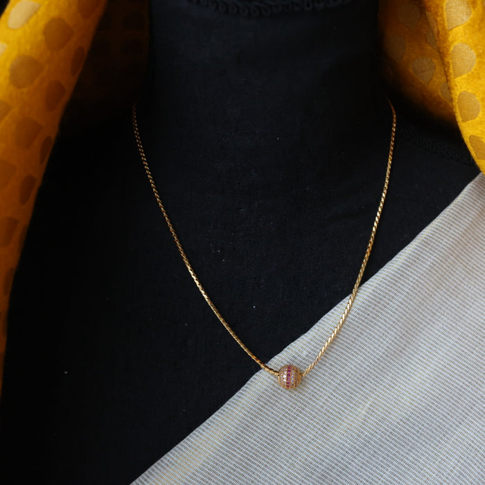 Heritage gold plated simple chain necklace HC5268