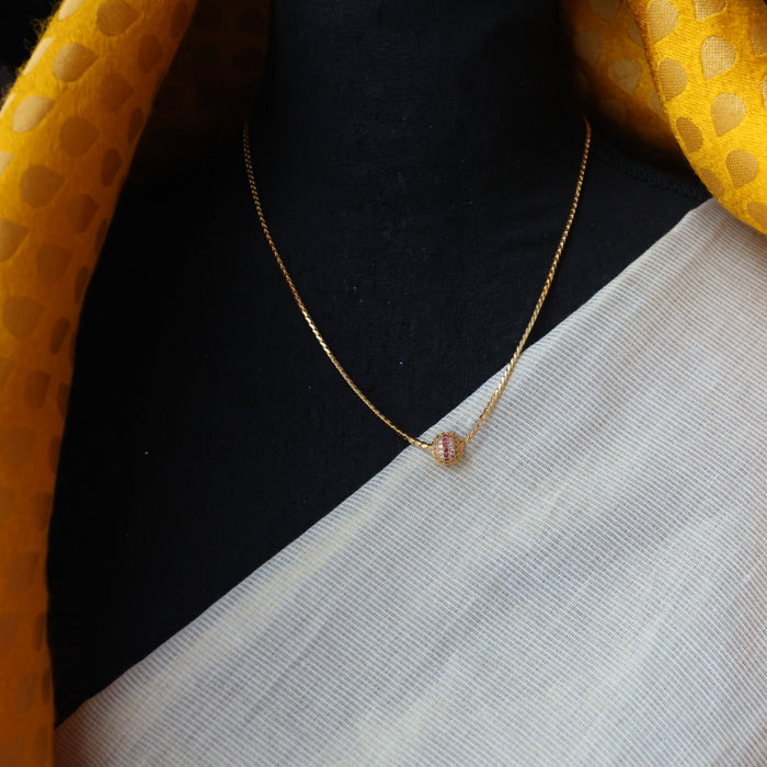 Heritage gold plated simple chain necklace HC5268