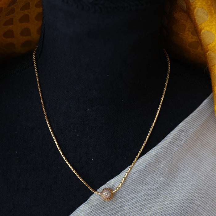 Heritage gold plated simple chain necklace HC3268