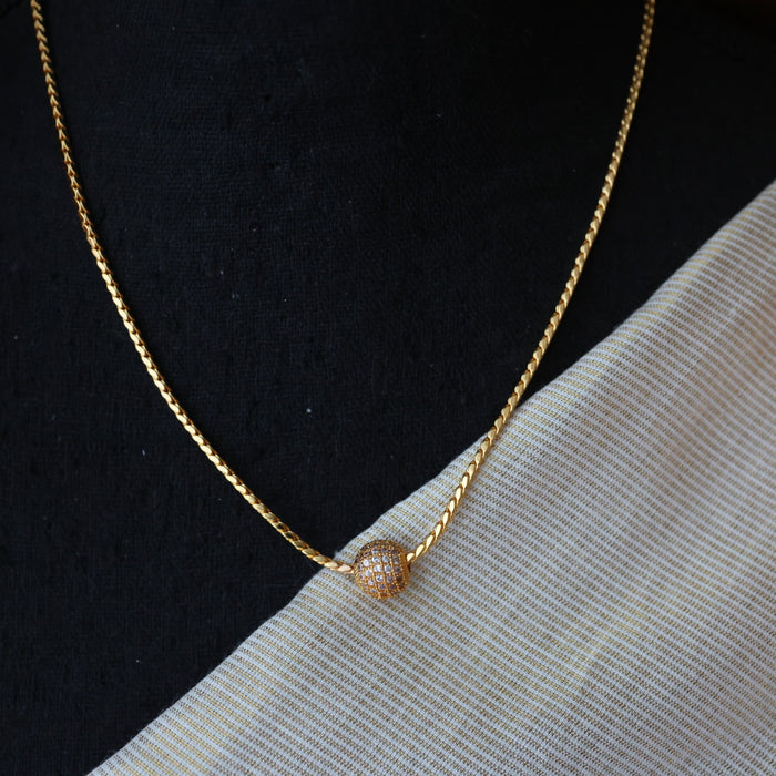 Heritage gold plated simple chain necklace HC3268