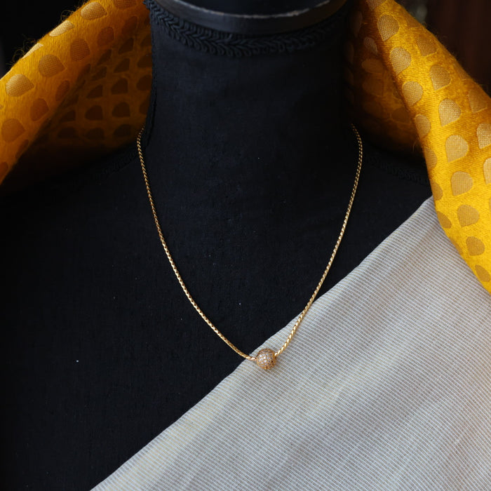 Heritage gold plated simple chain necklace HC3268