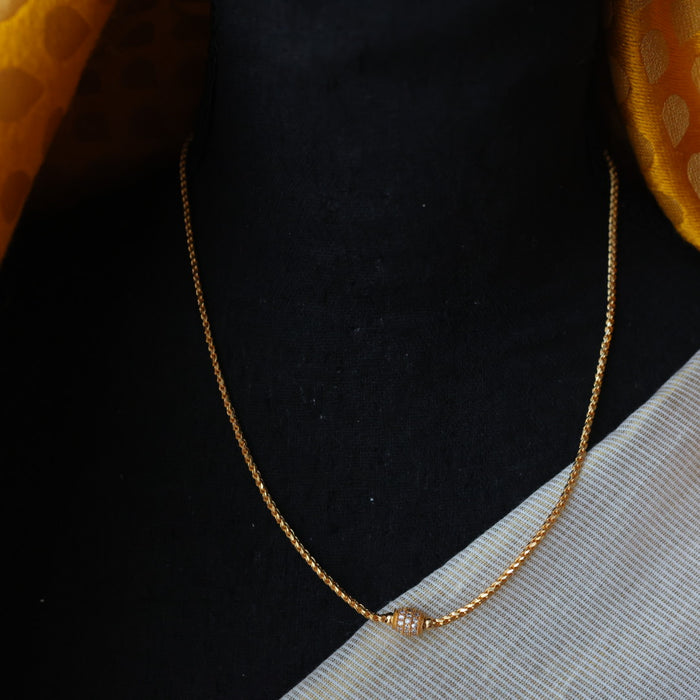 Heritage gold plated simple chain necklace HC5211