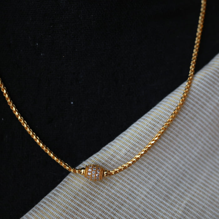 Heritage gold plated simple chain necklace HC5211