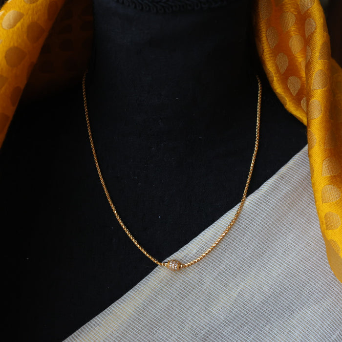 Heritage gold plated simple chain necklace HC5211