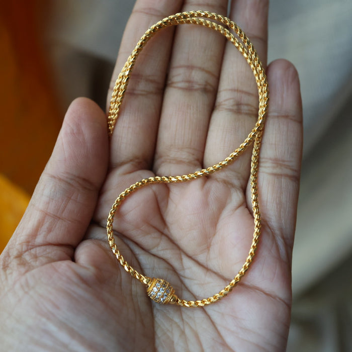 Heritage gold plated simple chain necklace HC5211