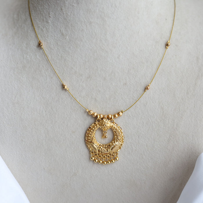 Heritage gold plated invisible short necklace IN1122