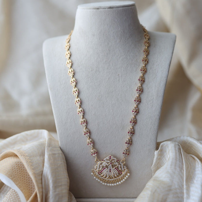 Heritage gold plated padakam long necklace HP122