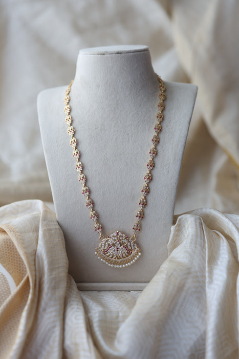 Heritage gold plated padakam long necklace HP122