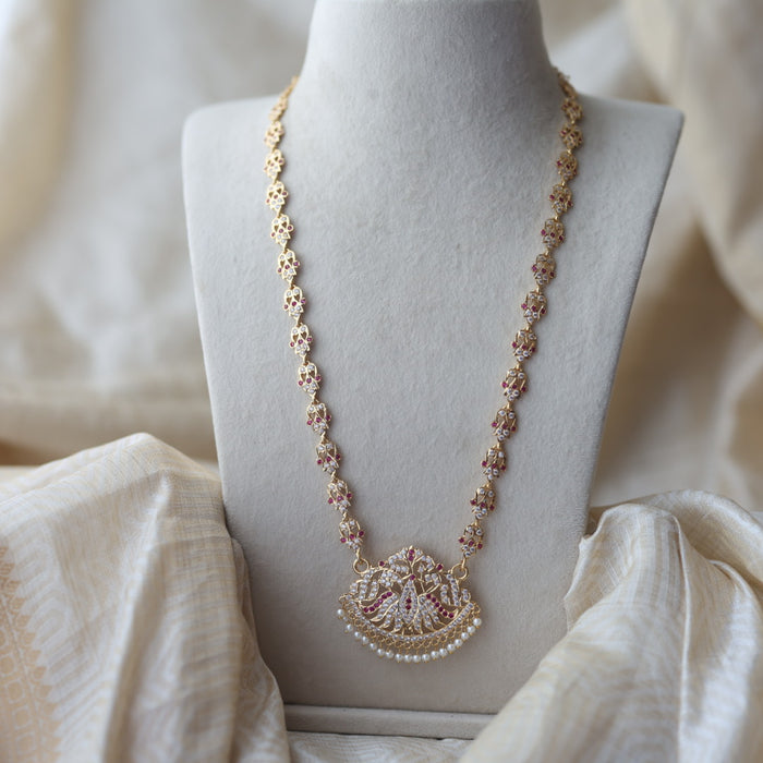 Heritage gold plated padakam long necklace HP122