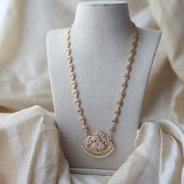 Heritage gold plated padakam long necklace HP122