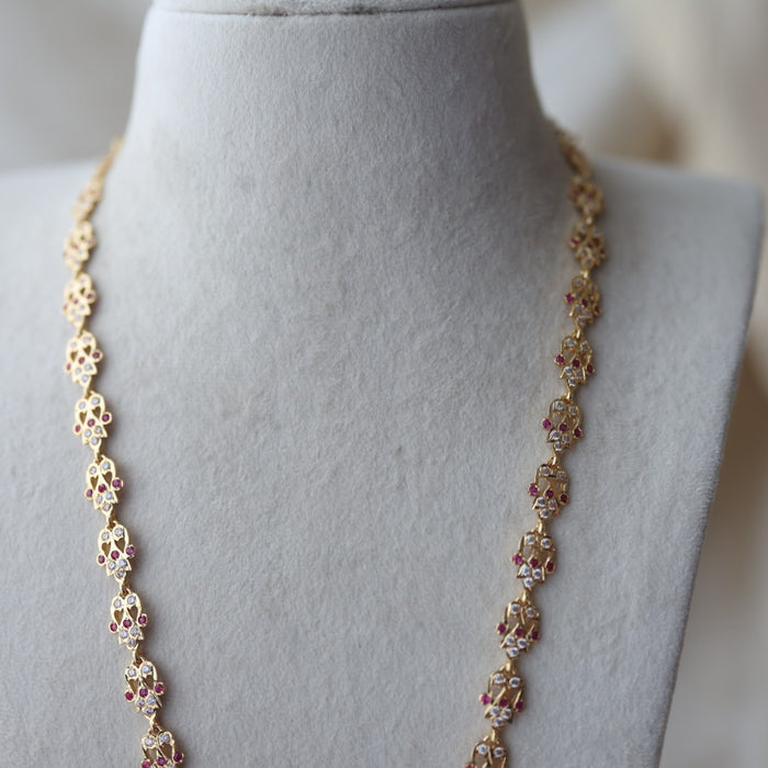 Heritage gold plated padakam long necklace HP122