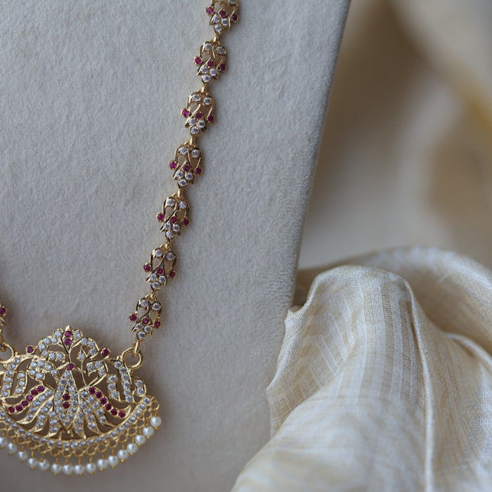 Heritage gold plated padakam long necklace HP122