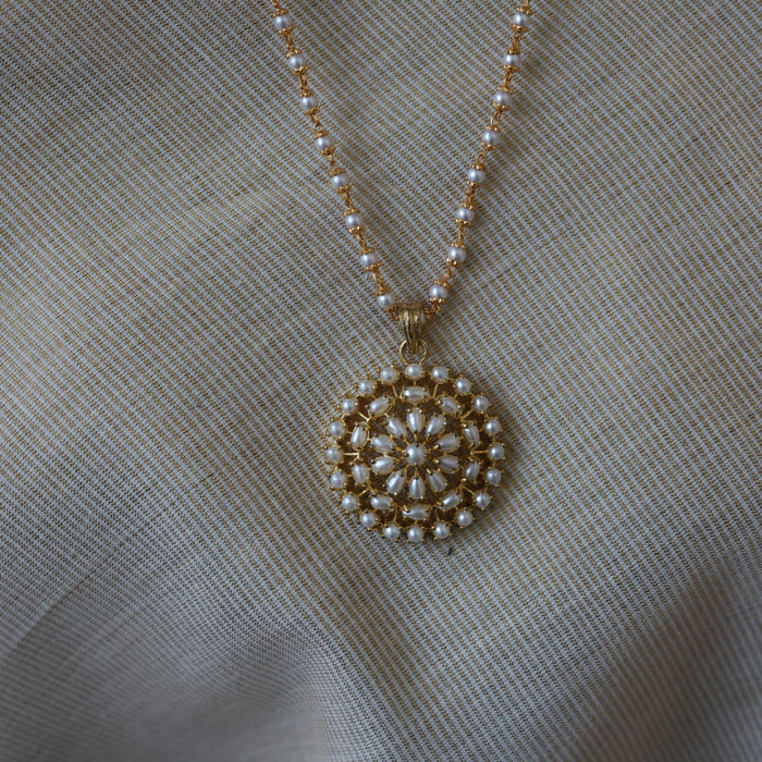 Heritage gold plated padakam long necklace HP0027