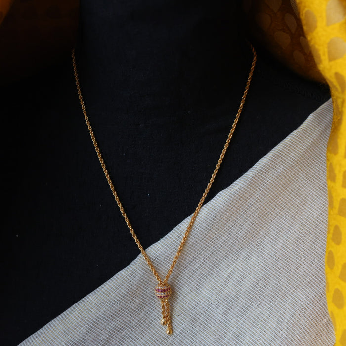 Heritage gold plated simple chain necklace HC5212