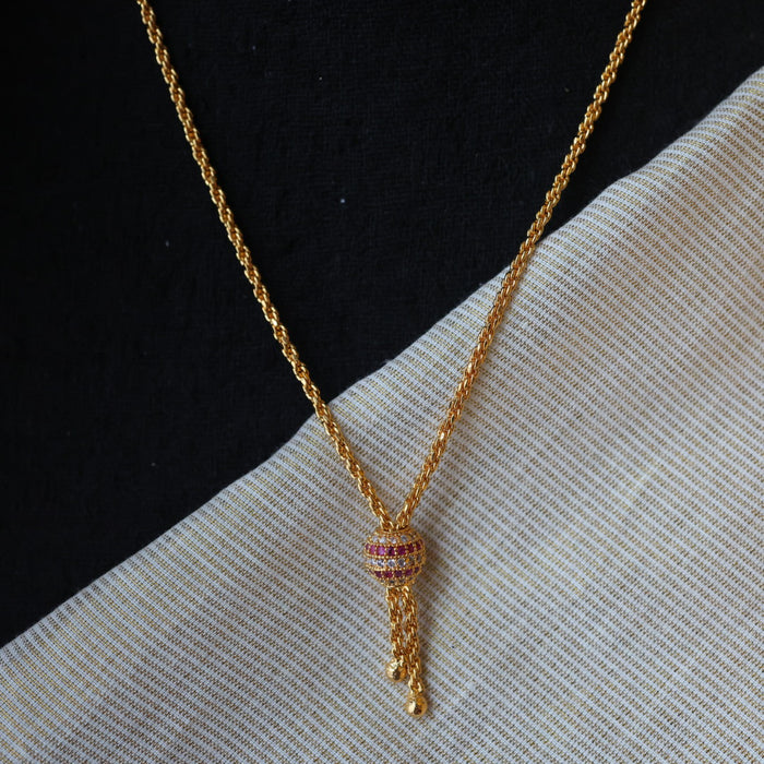 Heritage gold plated simple chain necklace HC5212