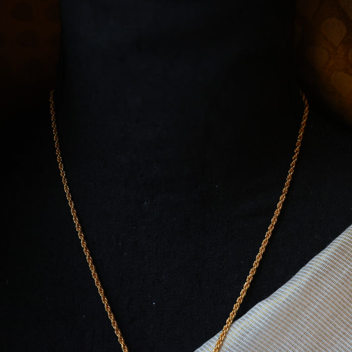 Heritage gold plated simple chain necklace HC5212