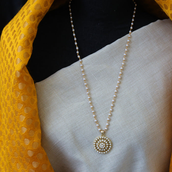 Heritage gold plated padakam long necklace HP031