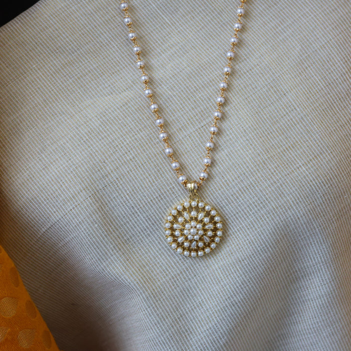 Heritage gold plated padakam long necklace HP031