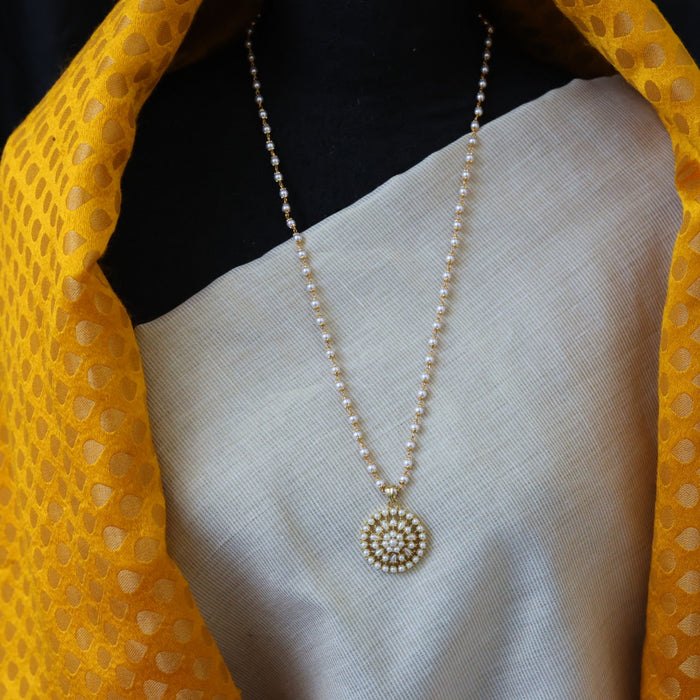 Heritage gold plated padakam long necklace HP031