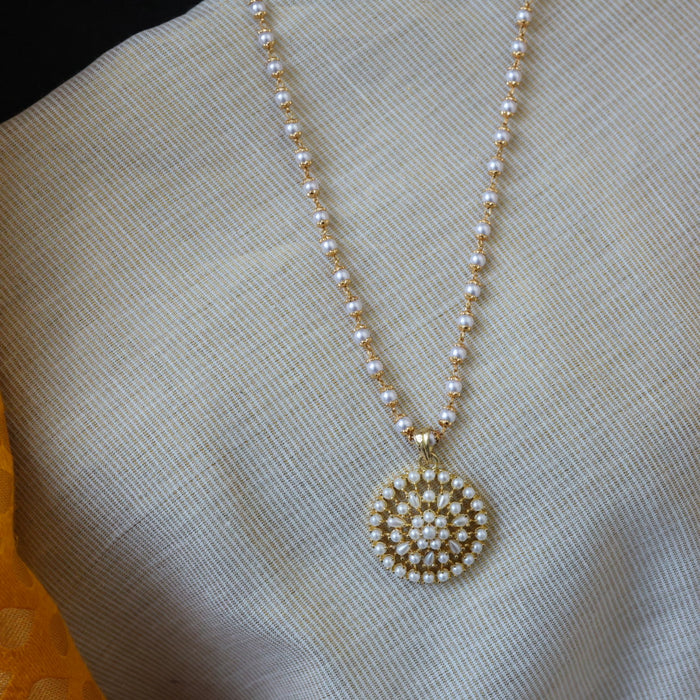 Heritage gold plated padakam long necklace HP031