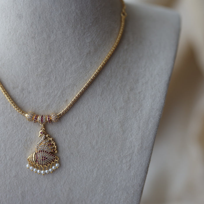 Heritage gold plated kodi design short necklace H3222