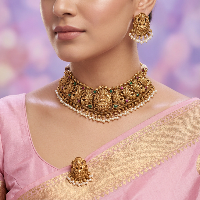 Clearance Antique choker necklace with earrings CCB1681