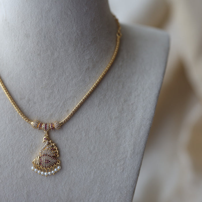 Heritage gold plated kodi design short necklace H3222