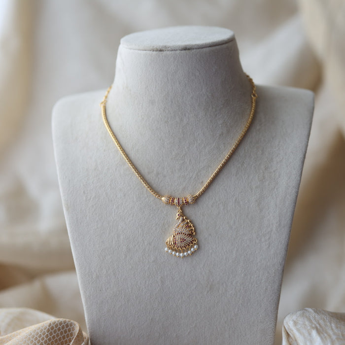 Heritage gold plated kodi design short necklace H3222