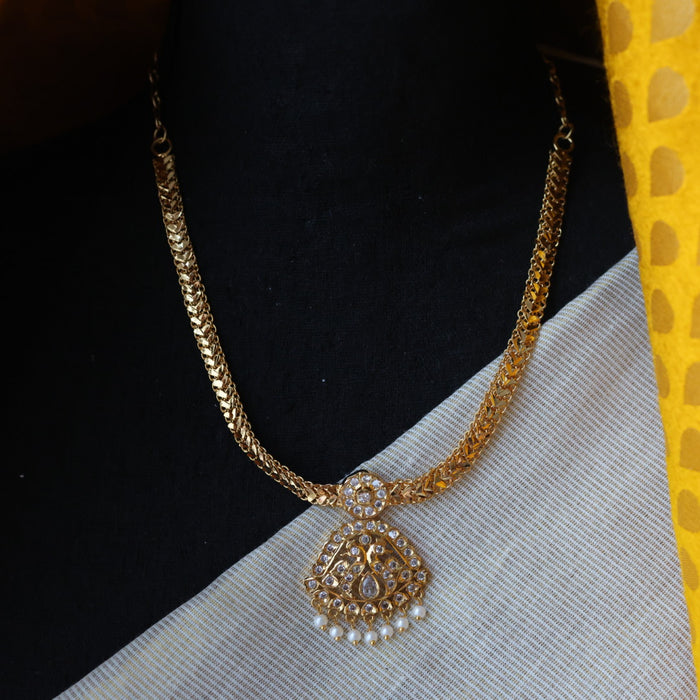 Heritage gold plated simple necklace H5266