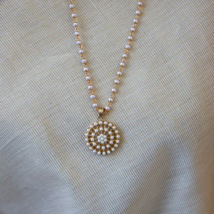 Heritage gold plated padakam long necklace HP0051