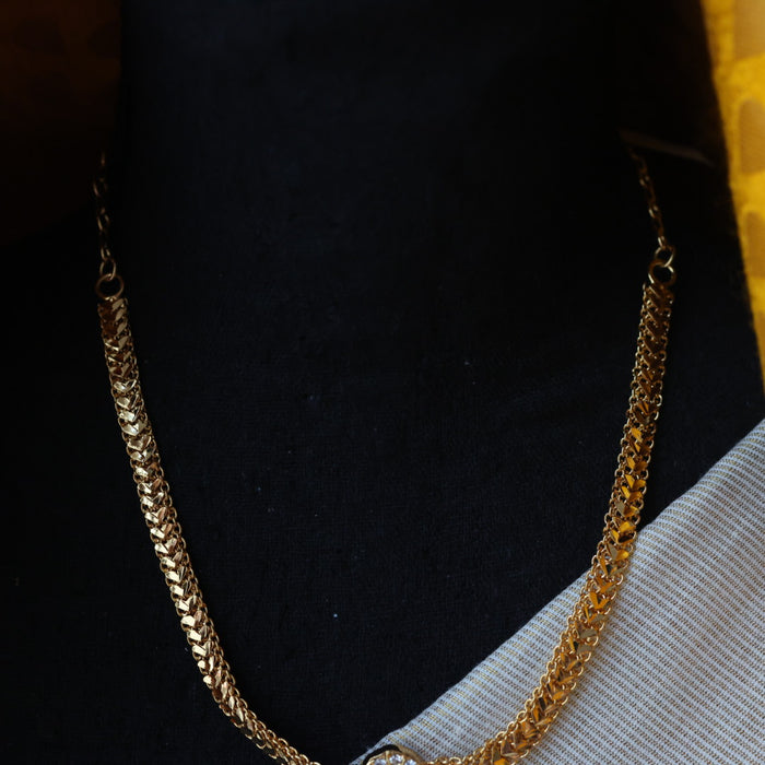 Heritage gold plated simple necklace H5266