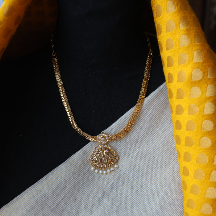 Heritage gold plated simple necklace H5266