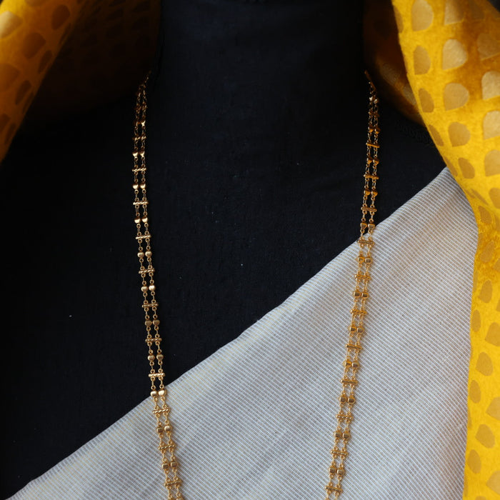 Heritage gold plated double layer chain HC65231